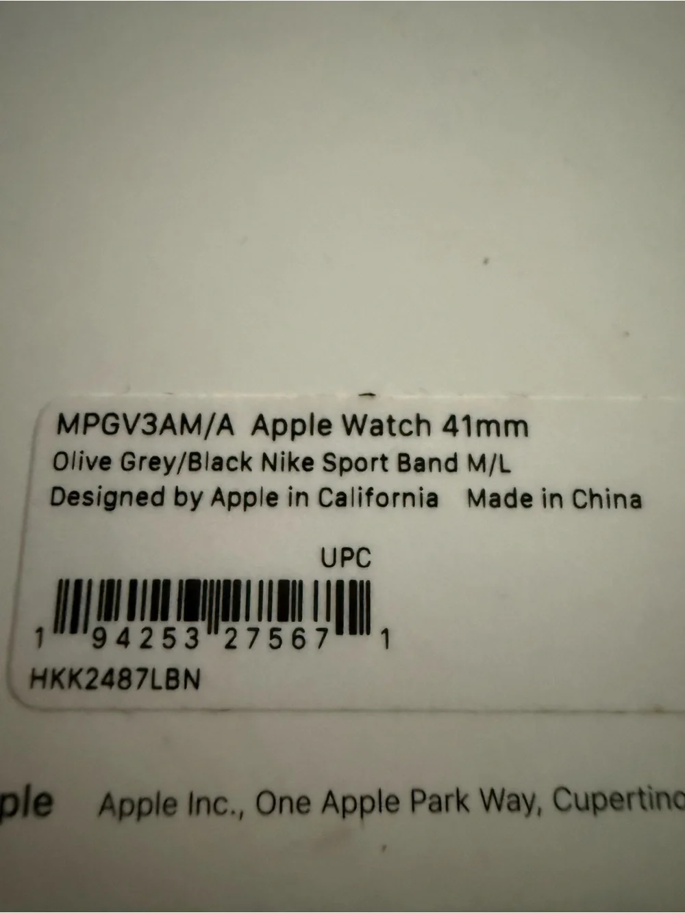 🆕 APPLE NIKE SPORT 41MM WATCH BAND OLIVE GREY MPGV3AM/A M/L